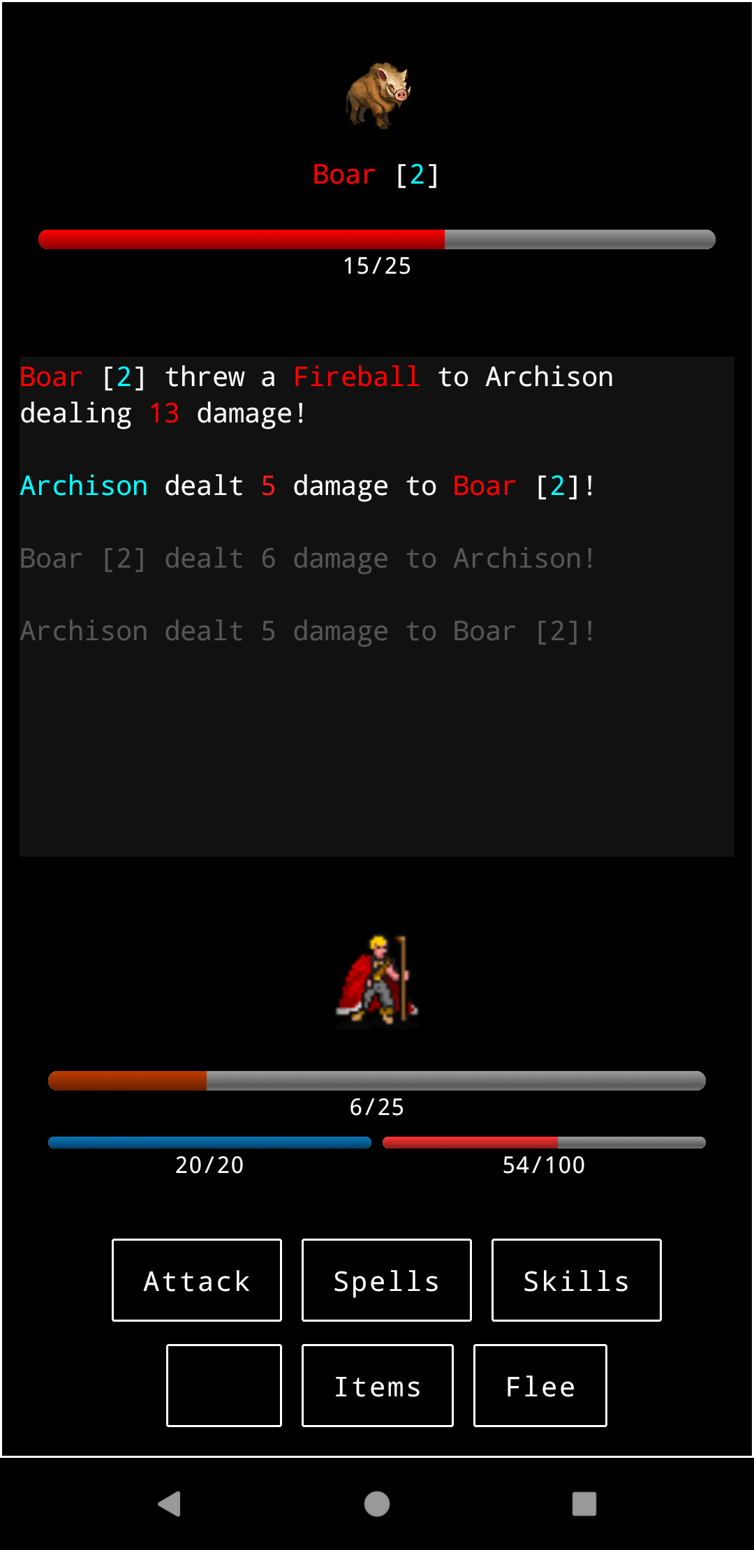 RAR III - Combat first iteration